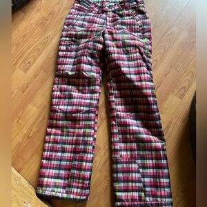 Plaid Multicolor Ski Pants